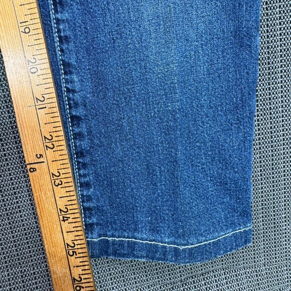 Tru Luxe Womens Studded Bootcut Jeans Size 10 Blue Denim - Picture 6 of 13
